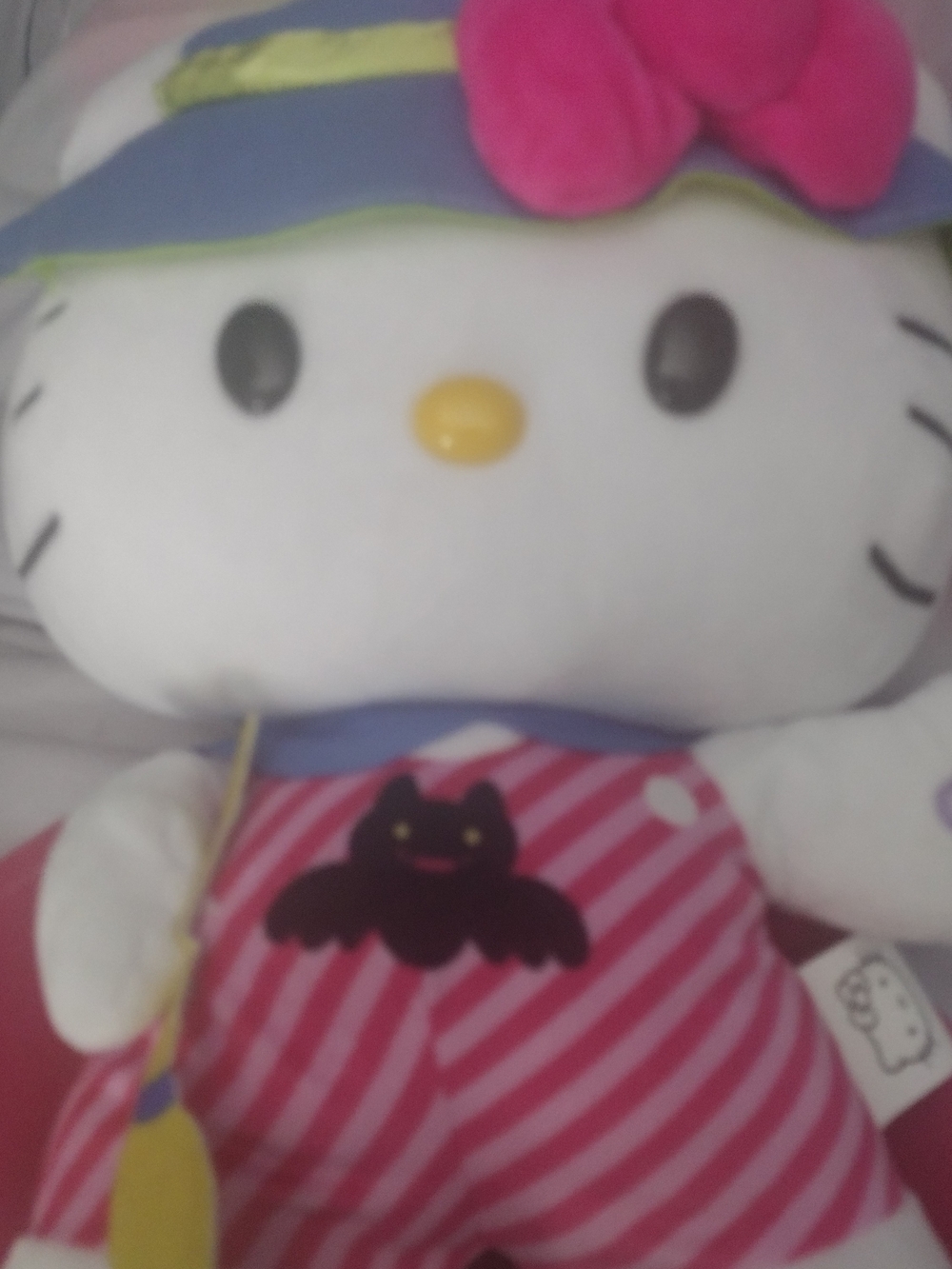 Hello Kitty Animated Plush with Pink Bow & Blue Hat 14.5"T New
